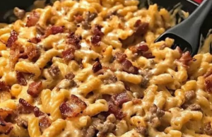 Loaded Bacon Cheeseburger Alfredo Pasta Recipe