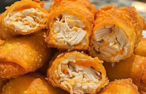 Air Fryer Buffalo Chicken Egg Rolls