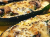 Spinach, Mushroom, and Ricotta Stuffed Zucchini