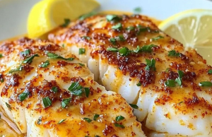 Pan-Fried Cod with Lemon Butter Sauce
