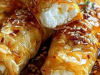 Oven Fried Feta Rolls with Chili Honey