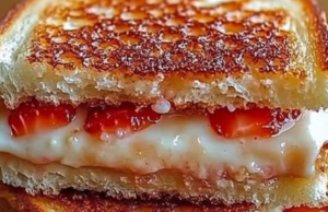 Fried Strawberry Cheesecake Sandwiches