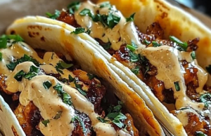 Garlic Butter Honey BBQ Chicken Tacos Recipe