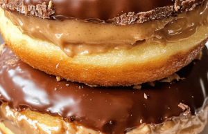 Peanut Butter Reese’s Donut Sandwiches