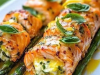 Lemon Basil Salmon Rolls