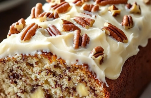 Hummingbird Bread with Cream Cheese Frosting