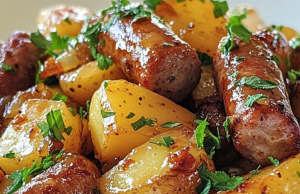 Sweet and Savory Glazed Sausage and Potatoes