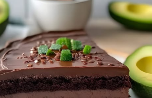 Flaxseed Chocolate Avocado Cake