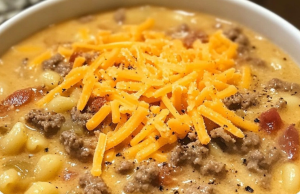 Macaroni Cheeseburger Soup