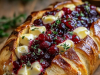 Garlic Herb Sourdough Bread Stuffed with Brie & Cranberry