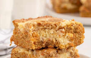 Carrot Cake Bars with Cream Cheese Swirl Recipe