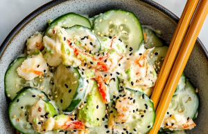 Easy California Roll Cucumber Salad Recipe