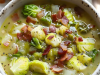 Hearty Brussels Sprout and Beef Soup with Bacon