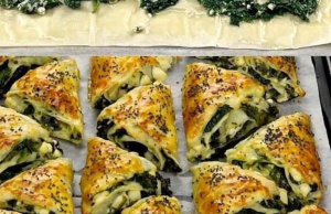 Spanakopita Recipe (Spinach and Feta Filo Triangles)