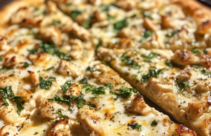 Roasted Garlic White Chicken Pizza Recipe