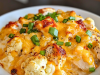 Loaded Cauliflower and Chicken Bake