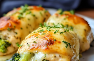 Cheesy Broccoli Stuffed Chicken Breasts Recipe