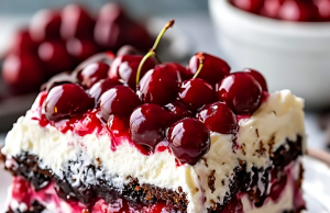 Easy Cherry Chocolate Chip Poke Cake Delight