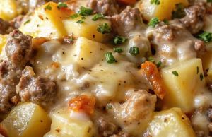 One-Pan Creamy Meat & Potato Skillet Recipe