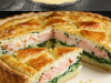 Rice & Spinach Puff Pastry Salmon Cake