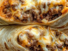 Stuffed Ground Beef Burritos with Creamy Spicy Sauce