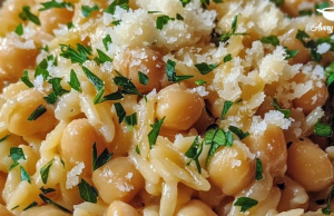 Zesty Orzo Pasta with Creamy Ricotta and Protein-Packed Chickpeas