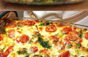 Cauliflower and Broccoli Bake with Creamy Garlic-Dill Sauce