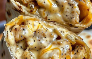 Cheesy Garlic Chicken Wraps