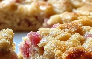Simple Rhubarb Snack Cake