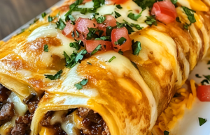 Beef and Cheese Chimichangas