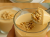 Caramel and Condensed Milk Flan Topped with Peanuts