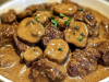 Creamy Crockpot Beef Tips & Mushrooms