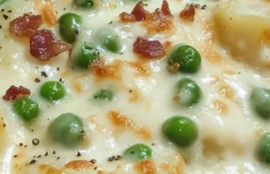 Creamed Potatoes and Peas Recipe