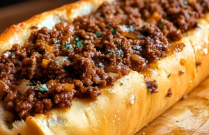 Sloppy Joe Garlic Bread