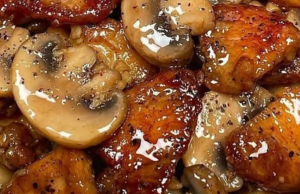 Black Pepper Chicken with Mushrooms