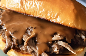 Crockpot French Dip Sandwich
