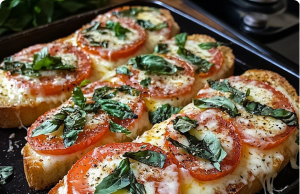 Tomato Basil Garlic Bread