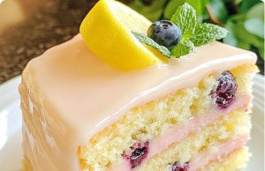 Blueberry Lemonade Buttermilk Cake