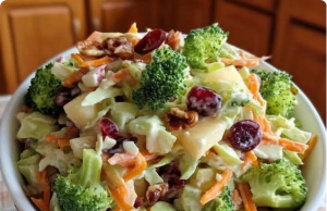Creamy Crunchy Broccoli Apple Slaw