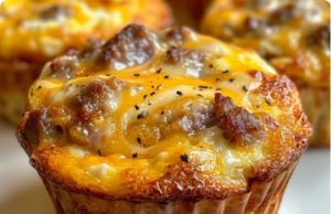 Sausage, Egg, and Cheese Bisquick Muffins