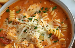 Crockpot Chicken Parmesan Soup