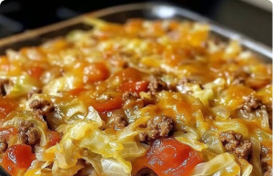 Savory Cabbage Beef Bake