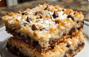 Coconut Toffee Chocolate Chip Cookie Bars