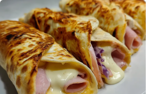 Air Fryer Chicken Ham Wraps