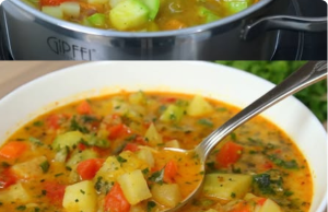 Fat-Burning Vegetable Soup with Zucchini and Mushrooms