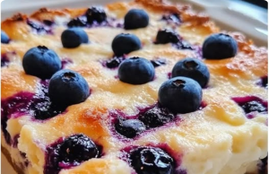 Blueberry Cottage Cheese Breakfast Bake