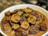 Creamy Crockpot Beef Tips & Mushrooms