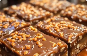 Caramel Pretzel Crack Bars
