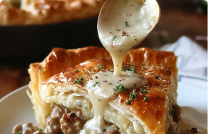 Sausage Gravy Puff Pie
