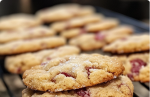Rhubarb Shortbread Cookies